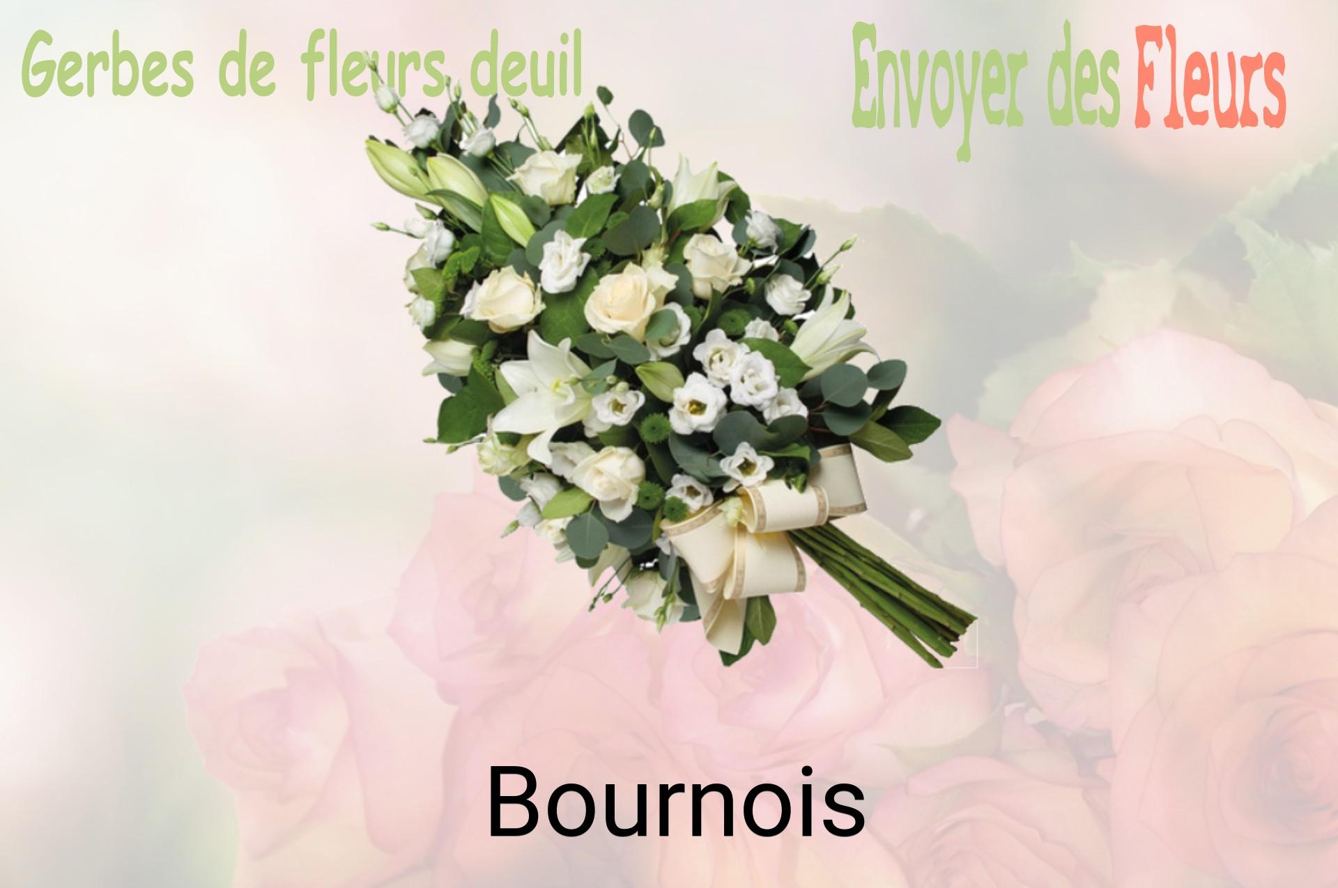 Gerbe de fleurs de deuil livrée à Bournois